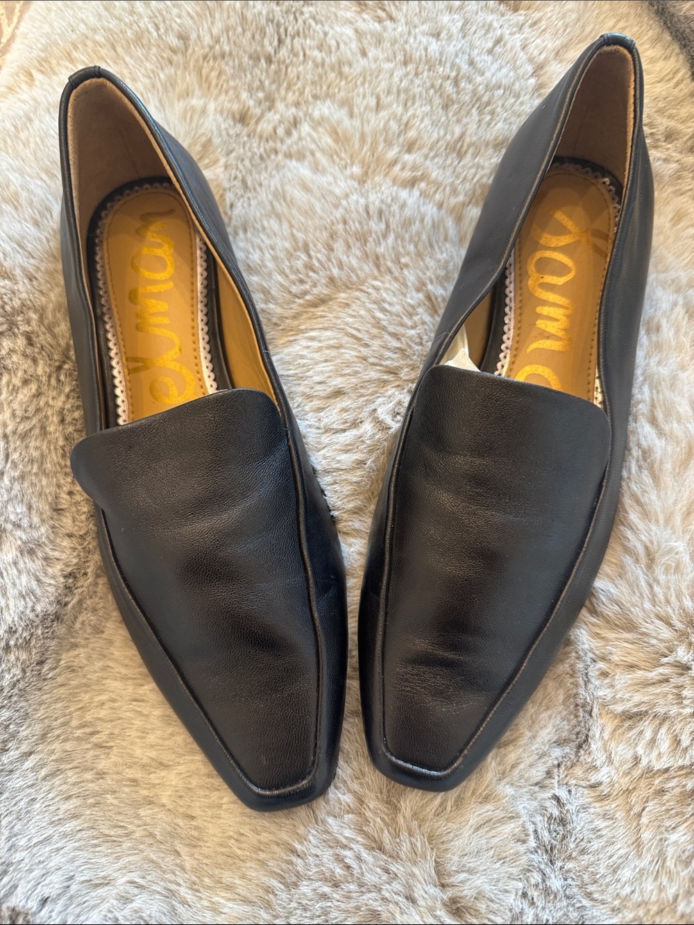 Sam Edelman Black Leather Slip-On Loafers for Men